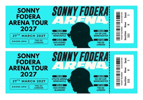 Sonny fodera arena tour 2027 - sonny,