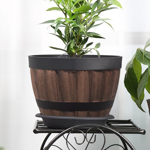 Barrel planter flower plant - 4x,