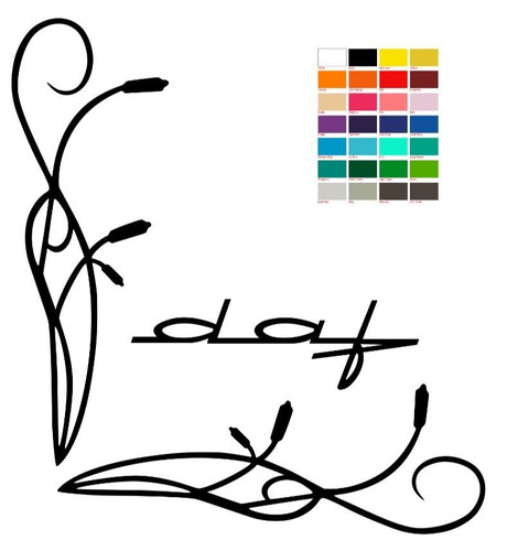 Daf window vinyl sticker - x2,