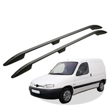Roof rails suitable for Peugeot Partner year 1997-2007 black with ABE