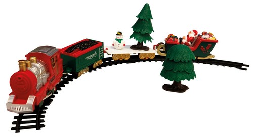 Christmas tree train set plays - set,