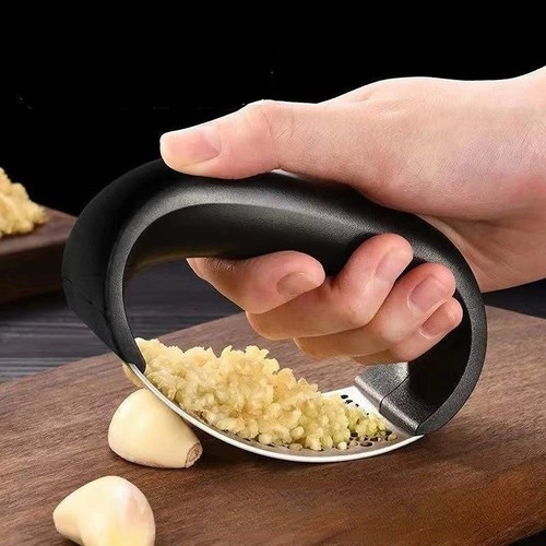 Stainless steel garlic press - stainless,