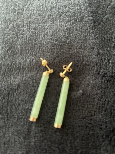 Vintage 9ct yellow gold - vintage, jade