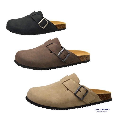 Mens faux leather slip - leather, on
