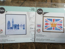 Sizzix Layered Stencils Skyline London England  4 Pcs  6"x 6" Cardmaking 666503