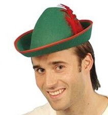 ROBIN HOOD HAT WITH RED