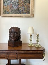 A 20th Century French Female Terracotta Bust Sculpture, Signed C1940s, 32cm