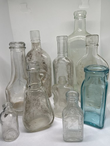 Vintage glass bottles 10 - glass,