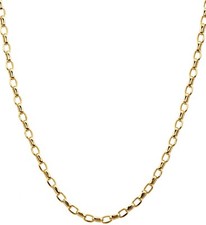 9ct Yellow Gold 20 inch Oval Belcher Chain Necklace - 2.75mm Width