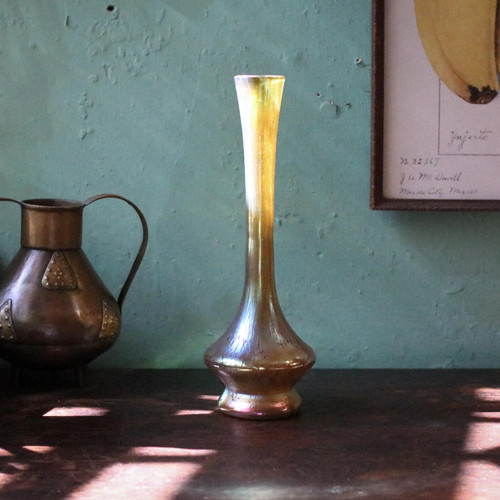 Antique loetz iridescent glass - iridescent,