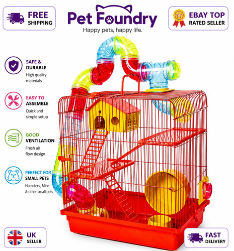 Hamster cage with - hamster, &