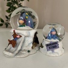 2 x Eeyore Snow Globes -
