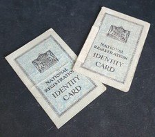 WW2 British Home Front Civilian National Registration I.D. Card pairing May 1943