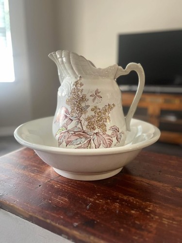 Antique wick china - antique, pitcher