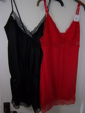 Black Satin Cami Knickers &