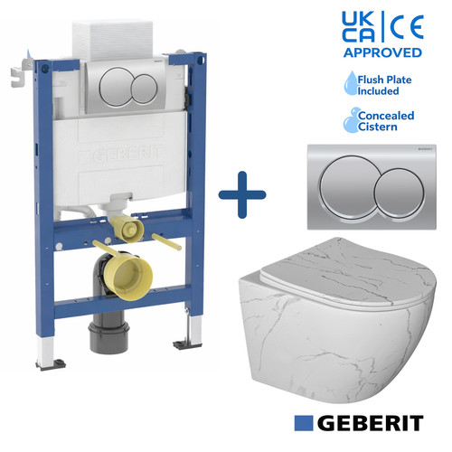 Wall hung toilet geberit white - wall,