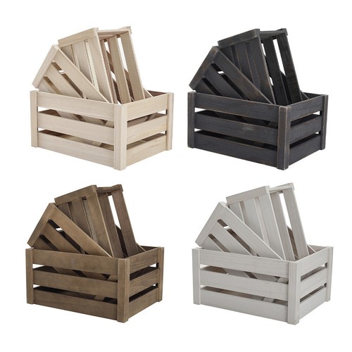 Vintage wooden crate storage - wooden,