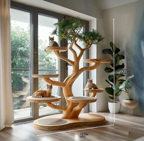 Wooden cat tree - wooden,