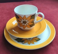Sunflower Cup, Saucer & Side