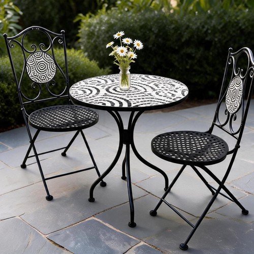 Metal mosaic bistro set - bistro,