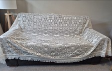 Ivory Cream Lace Throw Blanket