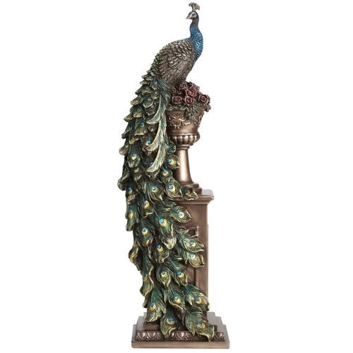 Peacock perching column - peacock,