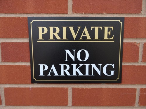 Private parking sign no - parking,