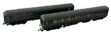 2X KIT BUILT OO GAUGE METAL DMU POWERED CAR & DUMMY GREEN MODELS 