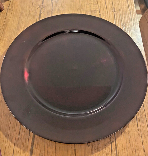 Brown metallic charger - brown,