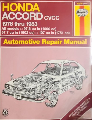 Honda accord cvcc - accord, 1976-1983
