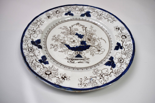 Antique ironstone plate - ironstone,