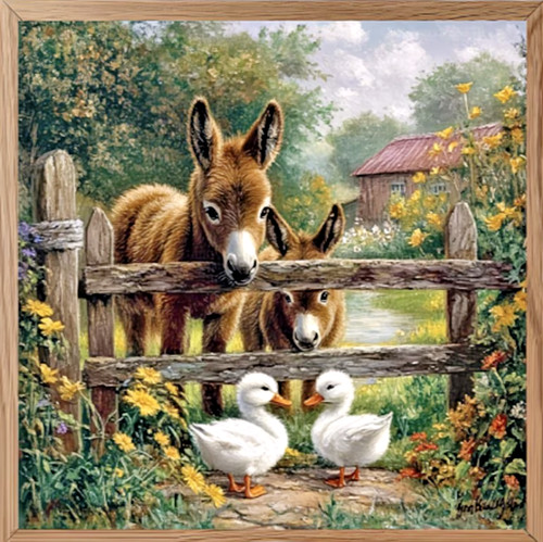 Donkeys and ducks - and, printed