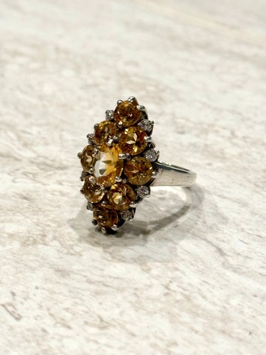 Vtg citrine white sapphire - vtg,