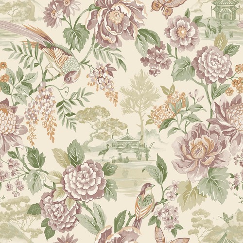 Oriental floral bird garden - oriental,