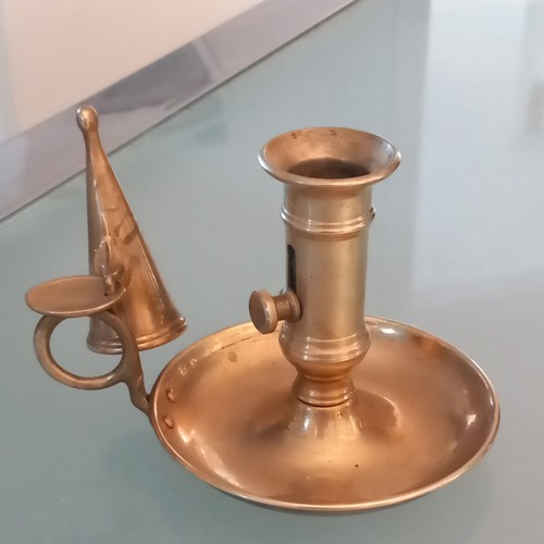 Vintage brass chamberstick - vintage,