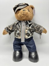 1998 Grease On Ice Tour Bear Faux Leather Jacket Hat Feld Entertainment Rare