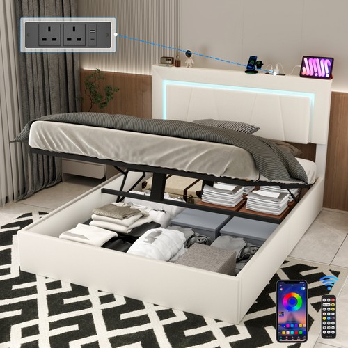 New led ottoman storage panel - led,
