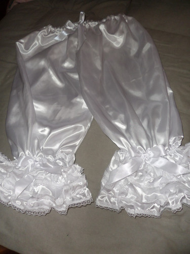 Abdl sissy white satin - white,