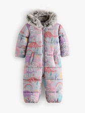 Shower Resistant Printed Snowsuit, 9-12 months baby girl, New with tag, Next