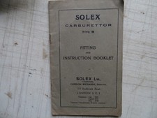 SOLEX CARBURETTOR TYPE M