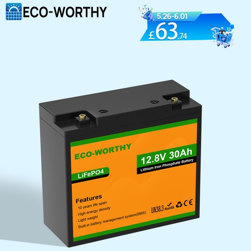 Eco worthy 12v - 30ah, lithium