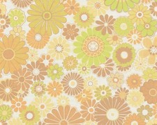Retro Chic Floral Brown Green Wallpaper 39535-5 by AS Creations Vintage Lounge