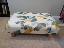 Footstool upholstered in john lewis Lenton rose fabric. Very strong frame 