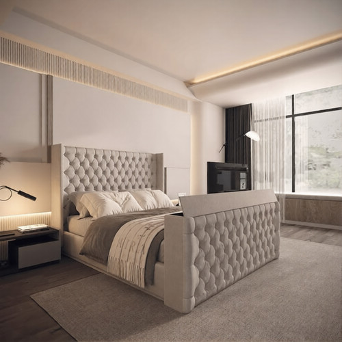 Chesterfield winged bed - winged,