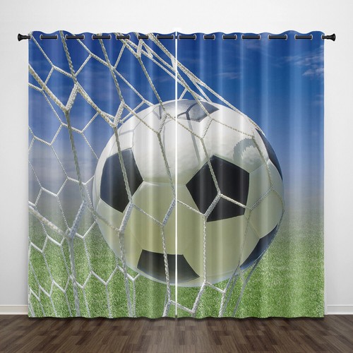 Football curtains boys bedroom - football,