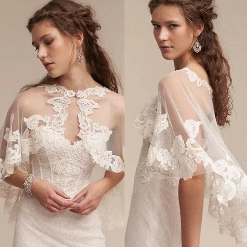 Wedding cape lace hem bridal - lace,