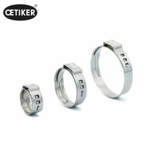 304 Stainless Steel Ear Pinch O Hose Clamps Clips Oetiker Stepless Pks 5/10/20