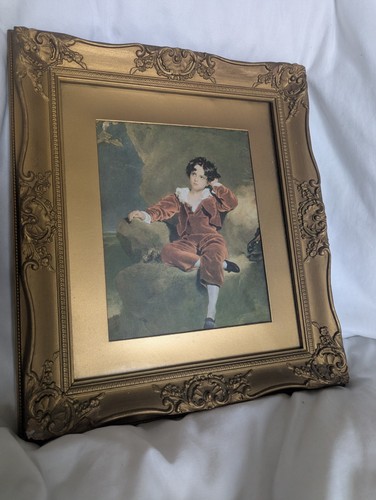 Vintage framed print - framed, red