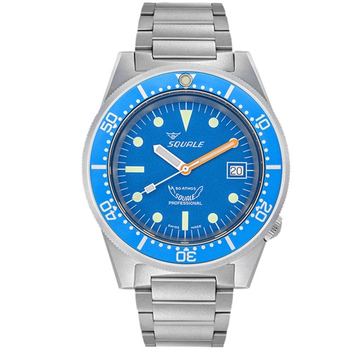 Squale 1521 blue blasted - blue,