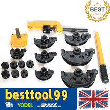 TOP Manual Pipe Bender Tube Bending Machine 10-25mm w/ Dies Rebar Shear & Bender